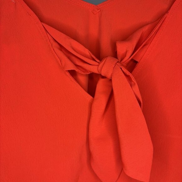 NINE BRITTON NEW Vicki Back Tie Detail Blouse Womens XL Red Stitch Fix - Picture 5 of 7